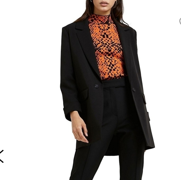 River Island Tops - NWT River Island Snake-Print Highneck Top sz 6